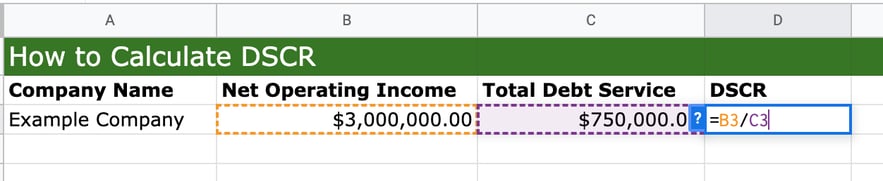 How to Calculate DSCR in Excel